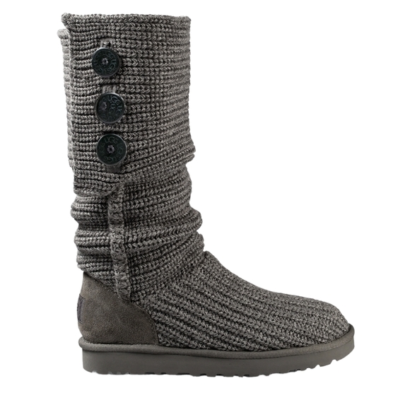 UGG Shoes - Ugg Knit Boots Gray Size 9